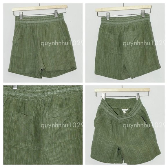 Briggs Pants - NWT Briggs Ladies' Linen Blend Shorts in green